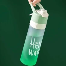650ML水瓶戶外運動健身水杯大容量噴瓶不含雙酚A飲具旅行瓶子 - 綠色 - 查看 5