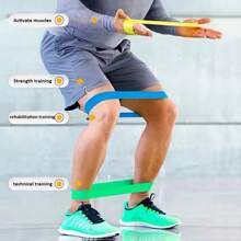 瑜伽普拉提阻力带套装健身健身房锻炼器材弹力带健身臀部热拉伸带腿部引体向上辅助带吸汗带女士物理弹力臂大腿深蹲臀部圈弹跳