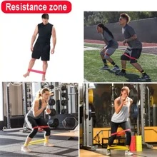 瑜伽普拉提阻力带套装健身健身房锻炼器材弹力带健身臀部热拉伸带腿部引体向上辅助带吸汗带女士物理弹力臂大腿深蹲臀部圈弹跳
