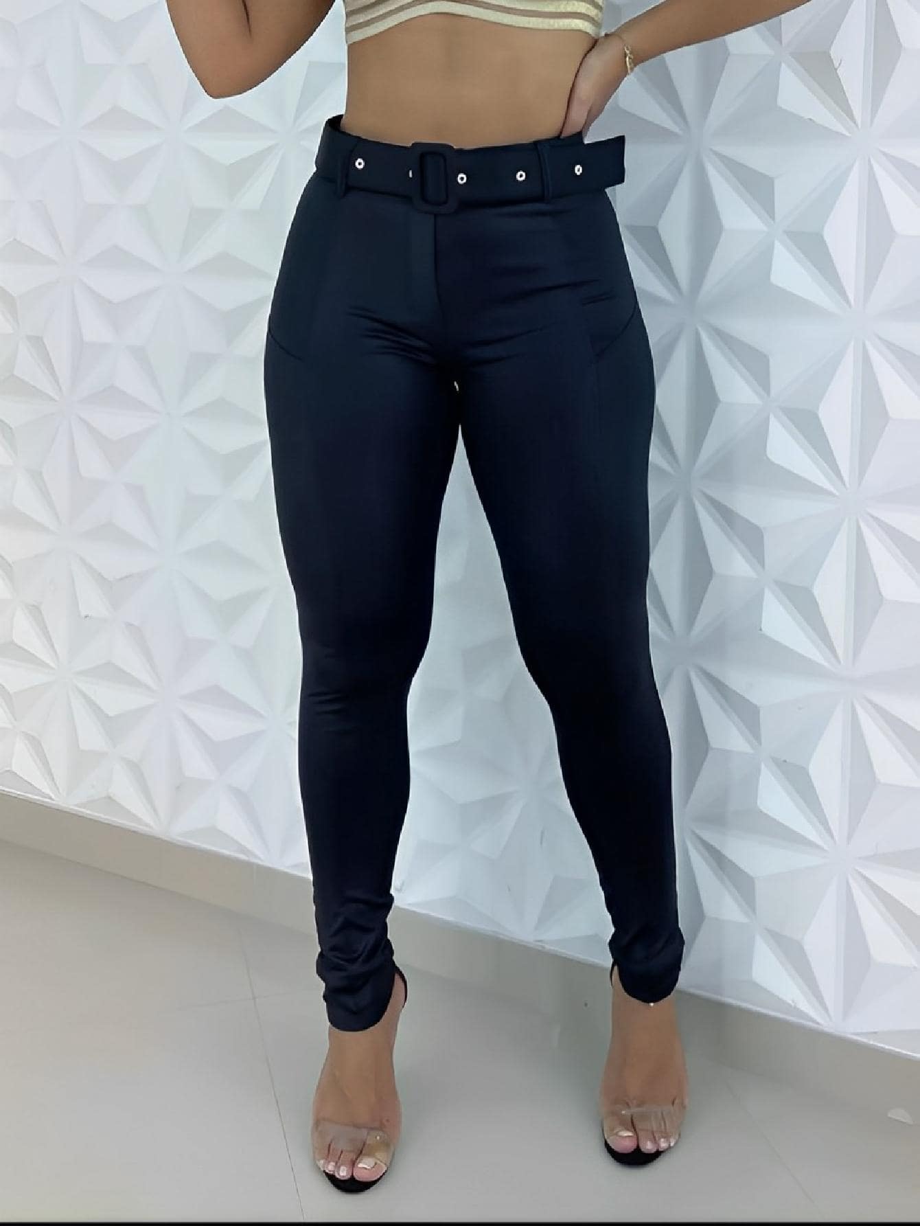 Women Pants - 黑色 - 查看 1