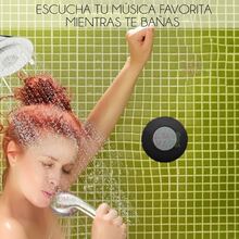 Bocina Con Bluetooth Para Regadera Contra Agua Llamadas Recargable - Negro - Ver 10
