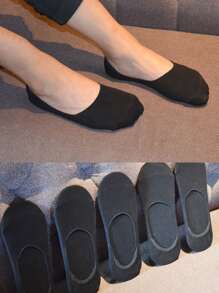 Kit 12 Pares De Meia Sapatilha masculina Soquete Invisível - Preto - Visão 1