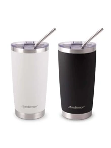 Redlemon 2-Piece Stainless Steel Double-Walled Thermal Mugs/Thermoses - 查看 1