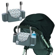 Bolsa De Almacenamiento Para Carriola Cochecito De Bebé Organizador Colgante Pañalera Biberón - Gris Claro - Ver 2