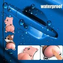 2 Pieces Of Auto Anti-Collision Stickers, Anti-Scratch Stickers For Rearview Mirror, Car, Cell Phones. RANDOM FIGURES ARE SENT - Pink - View 2