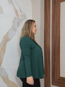 Plus Size Cardigans - Ciemnozielony - Zobacz 2