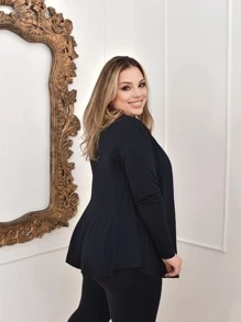 Plus Size Cardigans - Black - View 4