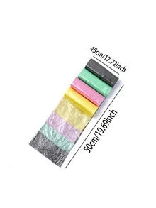 100pcs Colored Disposable Plastic Bags, Thick Garbage Bags Suitable For Hotels, Kitchens, Dormitories - Multicolor - View 3