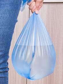 100pcs Colored Disposable Plastic Bags, Thick Garbage Bags Suitable For Hotels, Kitchens, Dormitories - Multicolor - View 7