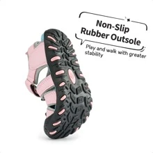Boys Girls Closed-Toe Outdoor Summer Sport Sandals(Toddler/Little Kid/Big Kid) - 粉色 - 查看 6