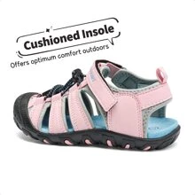 Boys Girls Closed-Toe Outdoor Summer Sport Sandals(Toddler/Little Kid/Big Kid) - 粉色 - 查看 5