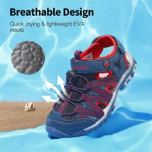 Boys Girls Closed-Toe Outdoor Summer Sandals (Toddler/Little Kid/Big Kid) - 紅色 - 查看 4
