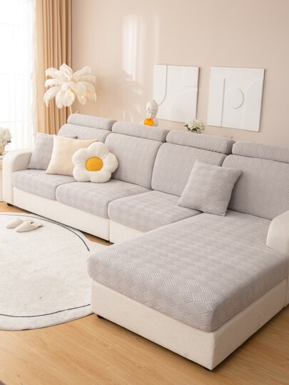 1 pezzo profondo grigio elastico Coprisedile per divano con copertura totale per soggiorno moderno Fodera per cuscino del divano