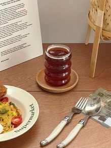 1pc Clear Glass Cup - Clear - View 2