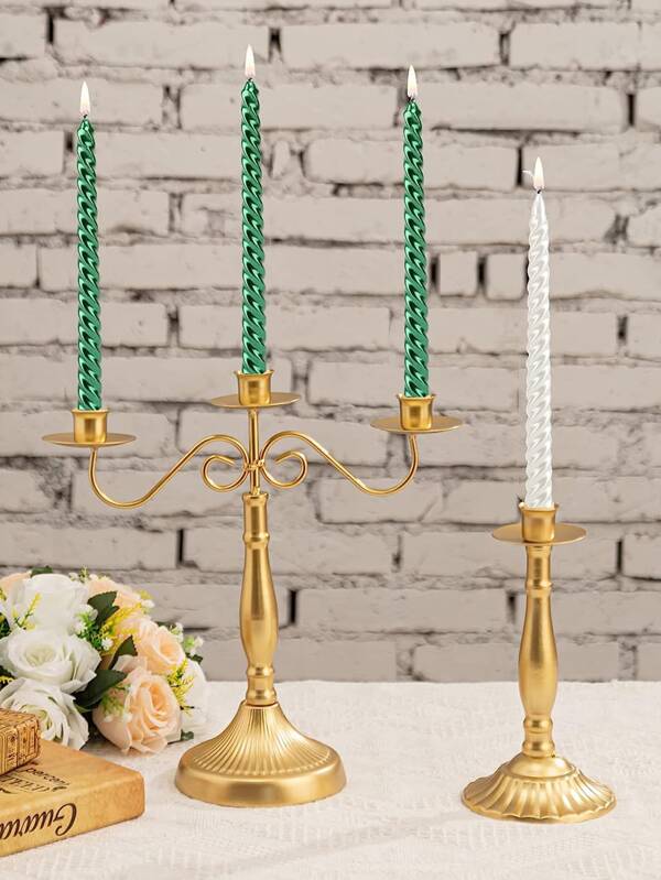 10 inch White Taper Candles Set of 4,Ture Dripless Taper Candles,8 hrs