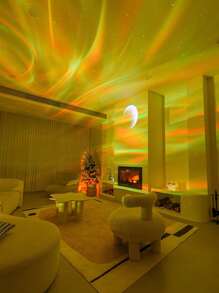 1pc Star Projector Galaxy Projector With Nebula Cloud Moving Ocean Wave, Night Light Projector With Remote Control For Bedroom Living Room Home Theater Ceiling Party