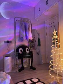 1pc Star Projector Galaxy Projector With Nebula Cloud Moving Ocean Wave, Night Light Projector With Remote Control For Bedroom Living Room Home Theater Ceiling Party