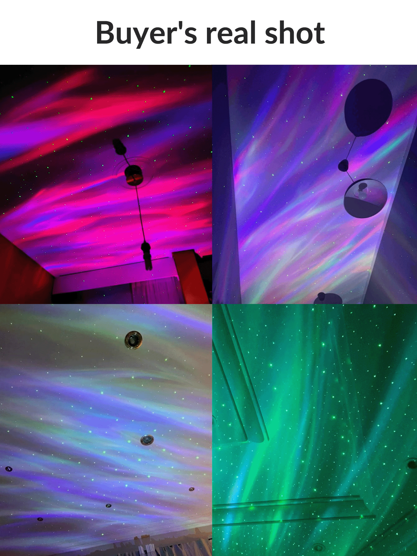 1pc Star Projector Galaxy Projector With Nebula Cloud Moving Ocean Wave, Night Light Projector With Remote Control For Bedroom Living Room Home Theater Ceiling Party