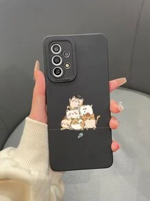 卡通猫图案手机壳 - 彩色 - 查看 1