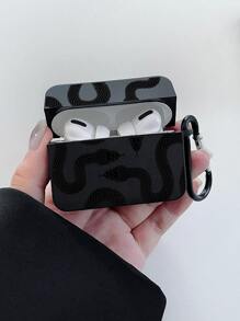 1PC Black Shockproof Soft Protective Case With Strap, Creative Animal Design, Compatible With Airpods 1/2, Airpods 3, Airpods Pro, Airpods Pro2, Airpods 4