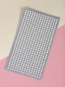 2 miếng dán mắt và mặt hình bán nguyệt 3D mô phỏng màu trắng đính ngọc trai giả và đá rhinestone, thích hợp trang điểm DIY, dự lễ hội âm nhạc, tiệc Y2K. - trắng - Xem 5