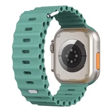 St.siabe1入組女士和男士時尚柔軟舒適矽膠手錶兼容Apple Watch錶帶38mm40mm41mm45mm44mm42mm49mm皮帶，運動腕帶替換錶帶兼容Apple Watch Ultra系列SE/8/7/6/5/4/3/2/1智能手錶錶帶配件 - 綠色 - 查看 3