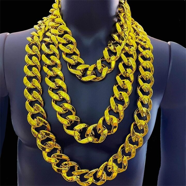 Fake hip hop gold chains sales