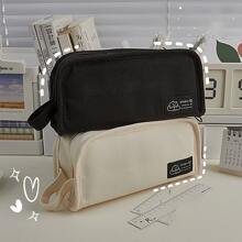 大容量筆袋多功能文具盒受歡迎適用於中間學校學生 - 白色 - 查看 1