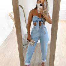 Women Two-piece Outfits - 藍色 - 查看 1
