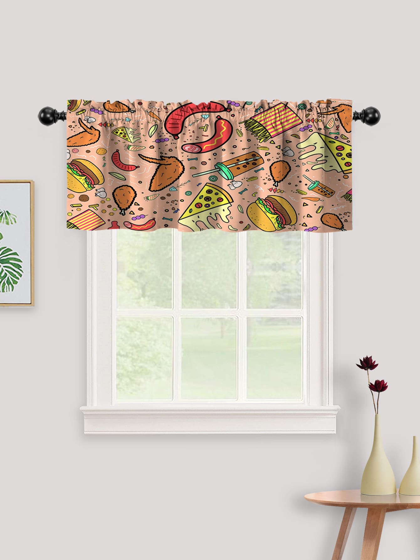 Hamburger, Fried Chicken, Pizza By The Window