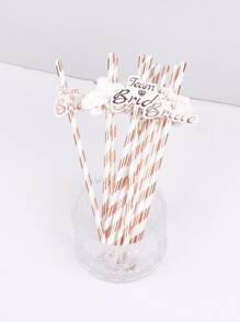 10 件派对纸杯蛋糕烘焙装饰金箔纸吸管、厨房、圣诞节礼物返校、学校用品 - 彩色 - 查看 4