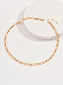 1pc Fashionable Simple Punk Men's Necklace - Yellow Gold - View 2