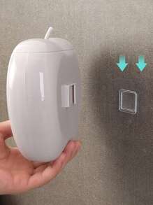 1pc Apple Shaped Cling Film Storage Box, Punch-free - Orange - View 6