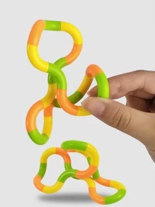 1 Pieza Juguete De Resorte Mágico Cinético Con Colores Aleatorios, Juguete De Alivio Del Estrés Para Ejercitar Los Dedos Y Muñecas Para Adolescentes - Multicolor - Ver 3