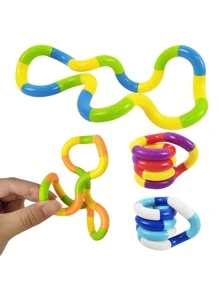1 Pieza Juguete De Resorte Mágico Cinético Con Colores Aleatorios, Juguete De Alivio Del Estrés Para Ejercitar Los Dedos Y Muñecas Para Adolescentes - Multicolor - Ver 1