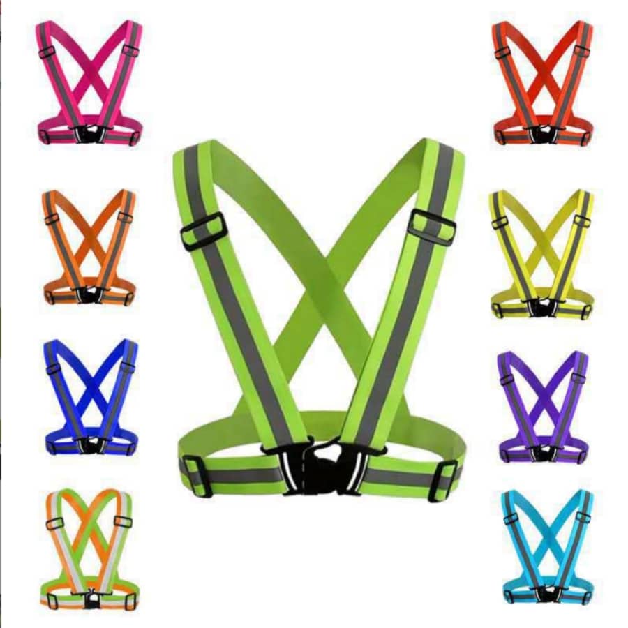 1pc Outdoor Sports Reflective Shoulder Strap Night Running Protective Vest Elastic Strap Shirt Cycling Safety Reflective Gear - Multicolor - View 1