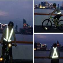 1pc Outdoor Sports Reflective Shoulder Strap Night Running Protective Vest Elastic Strap Shirt Cycling Safety Reflective Gear - Multicolor - View 2