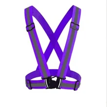 1pc Outdoor Sports Reflective Shoulder Strap Night Running Protective Vest Elastic Strap Shirt Cycling Safety Reflective Gear - Multicolor - View 6