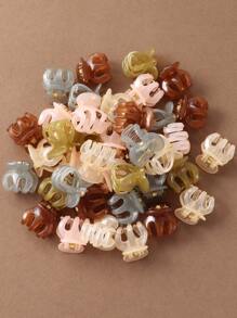 30pcs Medium Cute Flower Scrunchy Clip Hair Decoration Casual Hair Claws Claw Clips Hair Clips Hair Jaw Clip Hair Clamps Hair Clutch Hair Catcher Clip, School Stuff, College Fall Winter Hair Accessories For Women For Vacation Outfits Woman Summer - Multicolor - View 3