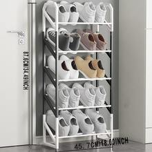 1 pieza simple Zapatero , multifuncional a prueba de polvo zapato Armario , multicapas almacenamiento Organizador , para casa usar - Negro - Ver 2
