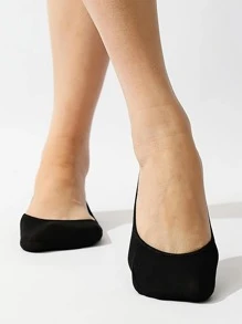 8pairs Women's Solid Color Simple And Fashionable Invisible Anti-Slip Boat Socks, Suitable For Daily Wear - Multicolor - View 5