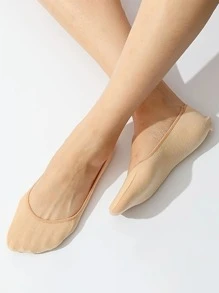 8pairs Women's Solid Color Simple And Fashionable Invisible Anti-Slip Boat Socks, Suitable For Daily Wear - Multicolor - View 6