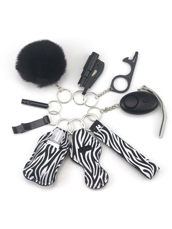 9 piezas de mujeres de seguridad Llavero Accesorios , de moda uso diario decorativo Llavero Set