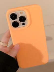 Funda Lisa Anticaída para Teléfono Compatible con iPhone 15/15Pro/15Plus/15Promax - Naranja - Ver 4