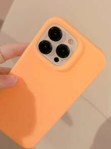 Funda Lisa Anticaída para Teléfono Compatible con iPhone 15/15Pro/15Plus/15Promax - Naranja - Ver 5