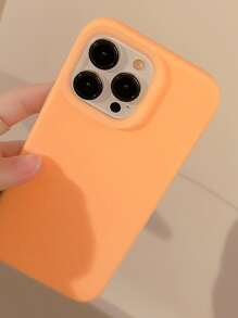 Funda Lisa Anticaída para Teléfono Compatible con iPhone 15/15Pro/15Plus/15Promax - Naranja - Ver 3