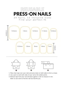 24 Pieces Of Short Square Daily Cute Glitter Butterfly Wearable Fingernails + 1 Rubbing Strip + 1 Jelly Glue Press On Nails Nail Supplies