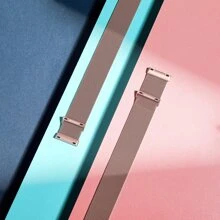 Bands Compatible with Fitbit Sense Versa 3 Versa 4 and Sense 2 Smartwatch Women Men, Stainless Steel Metal Mesh Magnetic Band Replacement for Sense/Sense 2/Versa 3/Versa 4 - Rose Gold - View 7