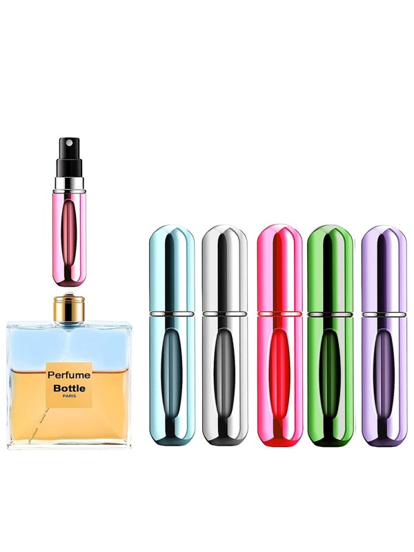 5pcs/3pcs Portable Mini Refillable Perfume Spray Bottle Travel Atomizer Set