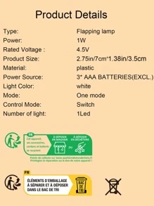1/2入組LED觸碰小夜燈適用於臥室 - 白色 - 查看 5